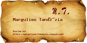 Margulies Tanázia névjegykártya